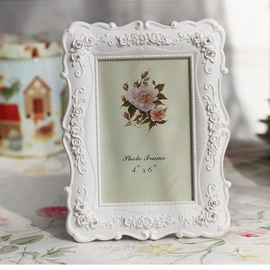 欧式白色玫瑰花6寸7寸8寸10寸摆台创意相框复古优雅法式田园风格