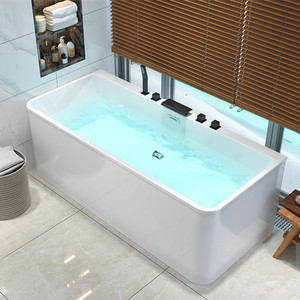 科勒智浴缸小户型按摩独立式亚克力浴缸成人家用冲浪保温恒温浴缸