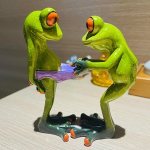 淄博琉璃创意造型青蛙树脂装饰品入户门玄关电视机柜酒柜桌面摆件