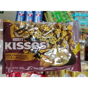 香港代购美国原装进口好时Kisses杏仁朱古力巧克力410克金色喜糖