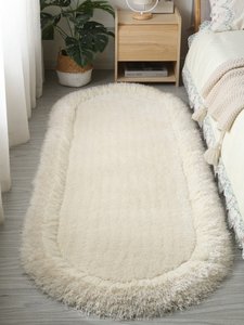 宜家买卖地毯加厚加密椭圆细丝弹力丝床边毯客厅卧室地毯居家房间