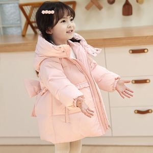 巴拉巴柆女童羽绒服2023冬季新款公主可爱中长款韩版加厚小童