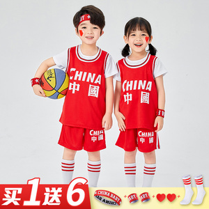 李宁儿童篮球服套装男童六一幼儿园表演服装小学生女孩运动训练衣
