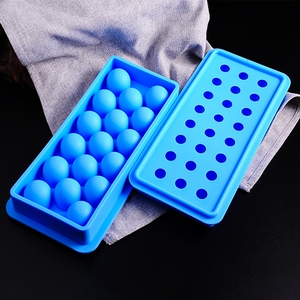 汤圆模具硅胶冰格圆球形冻冰盒汤圆波波奶黄酸奶山楂球模具流心馅