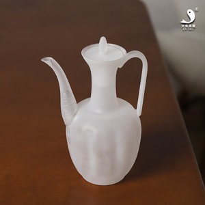 大鱼美器玻璃茶壶宋式煮茶壶宋代执壶加厚高硼硅玻璃壶茶具可加热