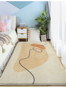 地毯客厅侘寂风卧室床边毯毛绒茶几毯日系地垫放假家用全铺大面积