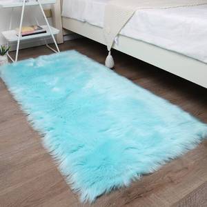 白色毛毛垫床边毯地毯卧室长毛飘窗毯橱窗装饰毯仿羊毛地毯可定制