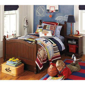 美式床轻奢实木床儿童约高箱男生乡村1.5米床欧式单人床1.2