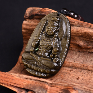 金曜石属鸡不动尊菩萨本命佛吊坠男女不动明王守护神项链饰品挂件