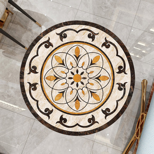 大理石拼花地贴欧式中式客厅过道玄关入户瓷砖贴纸地板贴地面装饰