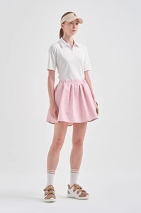 2024春夏韩国原单高尔夫粉色半身裙时尚高腰显瘦半身蓬蓬短裙