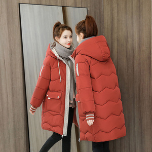 反季中长款羽绒棉服女韩版宽松棉袄2023年新款冬装小个子棉衣外套