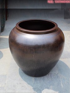 景观陶瓷罐复古中式大小号水缸插干花瓶客厅庭院花盆软装饰品摆件