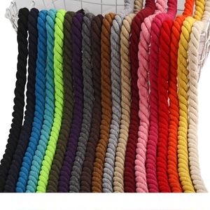 1厘米粗三股棉绳 彩色10毫米粗棉线 10mm粗店铺装修装饰编织绳子