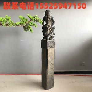 河北狮子拴马桩貔貅青石雕刻麒麟园林装饰十二生肖造景栓马石头柱