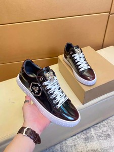 代购Philipp Plein/菲利普.普兰 男士休闲运动鞋时尚骷髅头印花板