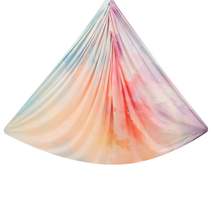 现货100克重7米涤纶原创设计彩色图案空中瑜伽吊床反重力瑜伽吊床