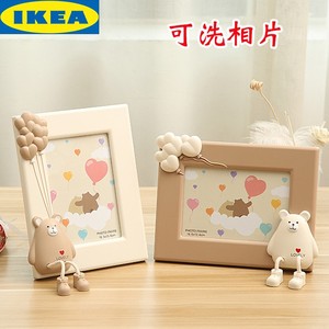 IKEA宜家7寸创意可爱相框摆台照片摆件儿童房桌面相架卡通老鼠家