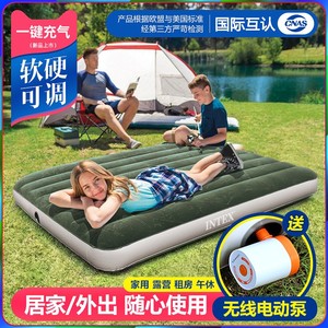 迪卡侬充气床垫家用双人加厚气垫床单人户外便携折叠帐篷冲气床