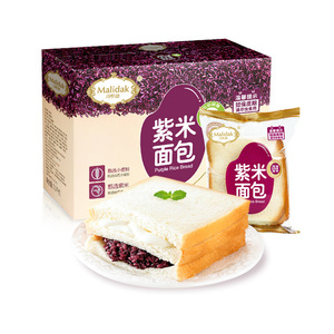 玛呖德紫米面包奶酪味夹心切片1100g箱装团购