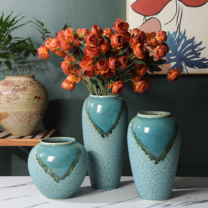 客厅陶瓷花瓶批发 水培花器轻奢简约ins风家居装饰创意中式插花瓶