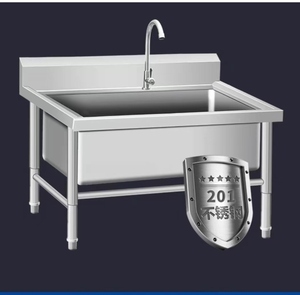 304商用不锈钢解冻池单槽加厚水池厨房洗手浸泡消毒洗碗菜盆定制