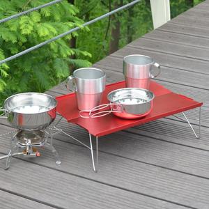 户外超轻迷你铝合金桌子便携式铝板桌野营烧烤野餐桌小茶几