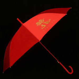 迪卡侬͌结婚伞新娘伞中式婚礼出嫁伞女方陪嫁红伞结婚大红色雨伞