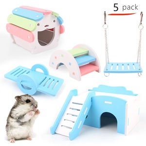 厂家现货仓鼠玩具组合宠物兔子龙猫解闷用品爬梯跳台别墅套装