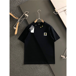 fendi/芬迪夏季男士休闲半袖双f字母logo时尚百搭男女同款t恤短袖