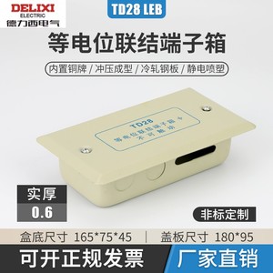 德力西厂家直销TD28等电位联结端子箱 家用暗装卫生间接地线盒LEB