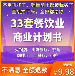 美食餐饮业餐饮项目介绍宣传创业融资众筹商业计划书方案模板素材