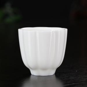 大号加厚猪油白羊脂玉茶具手工陶瓷杯家用茶杯白玉瓷个人品茗杯定