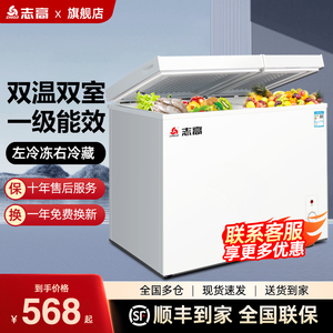 志高158/266L双温冰柜家用小型冷藏冷冻保鲜两用商用大容量冷柜