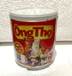 原装越南ongTho寿星公全脂炼奶炼乳380g滴漏咖啡搭配伴侣红色罐装