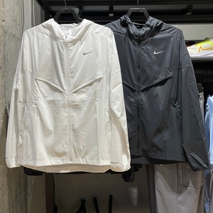 nike耐克外套男女连帽夹克宽松风衣拼接梭织速干跑步反光春fb7541