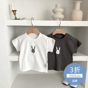 婴儿T恤卡通短袖衣服夏季薄款男女宝宝半袖上衣0-2岁1儿童打底衫