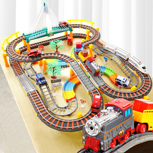 高铁火车电动小火车轨道玩具轨道车和谐号过山车男孩儿童生日礼物