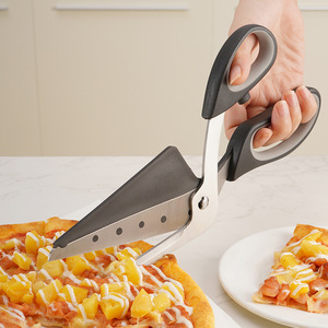 2024热销烘培工具可拆卸多功能不锈钢pizza剪刀 披萨铲剪二合一