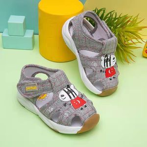 巴­拉巴­拉新款夏季婴儿包头布料凉鞋防滑男女宝宝薄款学步软底宝
