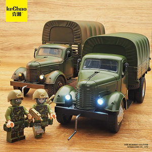 仿真怀旧合金模型解放卡车CA10金属玩具车军事运输车男孩摆件礼物