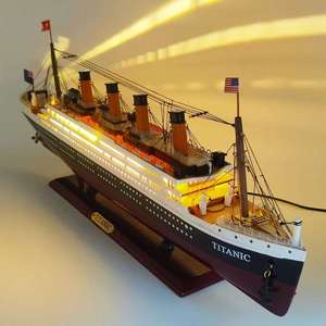 泰坦尼克号实木质邮轮游轮模型手工艺品摆件家居装饰商务生日礼物