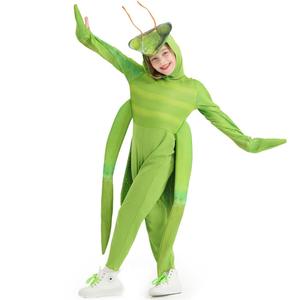 搞笑万圣节男童女童动物角色扮演cosplay表演螳螂cosplay服装定做