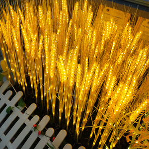 led麦穗灯太阳能发光网红庭院灯带 户外仿真小麦装饰草坪植物彩灯