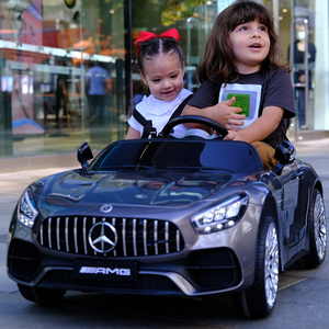 贝易儿童电动汽车双座四轮遥控摇摆越野宝宝玩具车可坐双人婴儿小