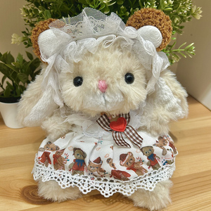 jellycat兔子衣服yummy玩偶娃娃经典小熊裙子着替15cm甜美小兔子