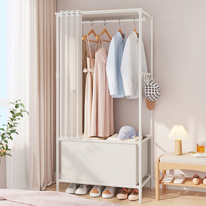 IKEA宜家简易布衣柜家用卧室单人小挂衣橱宿舍出租房组装收纳柜经
