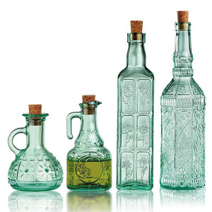 进口 厨房调味罐调味瓶玻璃油壶 橄榄油瓶酱油瓶玻璃瓶子乡村木塞