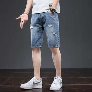 Men's Denim Shor Summer Thin Loose tendy Brand Five-point Mi