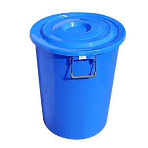 万尊加厚塑料水桶蓝色带盖280L工业储水圆桶带盖大桶化工胶桶厨房